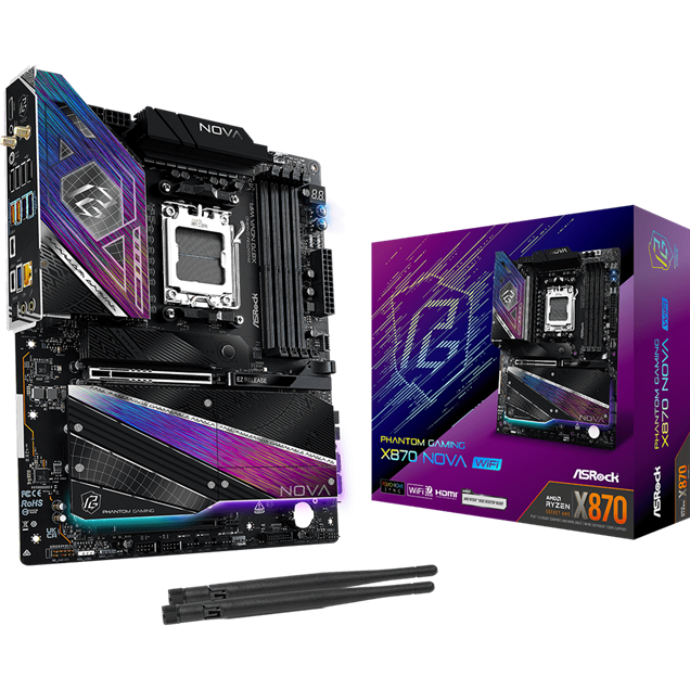 ASRock X870 NOVA WIFI ATX Motherboard for AMD AM5 CPUs